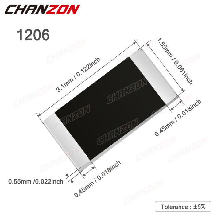 2023-100pcs-smd-1206-resistors-0ohm-10m-ohm-14w-1-high-precision-film-chip-fi-resistance-0-01-0-22-4r7-100-220-330-1k-10k-300k