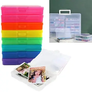 5X7 Inch Photo Storage Box Photo Organizer Picture Storage Containers  Multicolor Plastic Photo Craft Keeper Case 