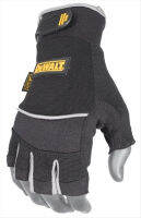 DeWalt DPG230L Technicians Fingerless Synthetic Leather Glove, Black, Large Large (Pack of 1)