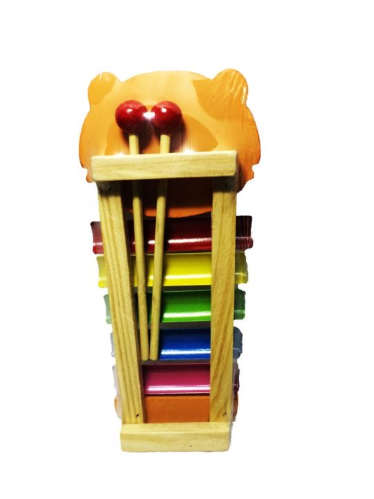 piano-kids-ของเล่น-เสริมพัฒนาการ-สำหรับเด็ก-ระนาดดนตรี-ของเล่นเปียโน-เครื่องดนตรีเด็ก-ลายเสือเหลือง-wooden-xylophone-music-instrument-toy-tiger-bear-มี-มอก