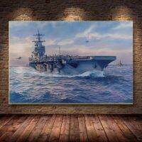 เครื่องบิน Carrier Overlord Of The Sea ห้องนั่งเล่น Home Wall Art Decor พิมพ์โปสเตอร์และพิมพ์กรอบผ้า Wall Art ภาพ New