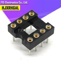 20pcs Round Hole 8 Pins 2.54MM DIP DIP8 IC Sockets อะแดปเตอร์บัดกรี Type 8 PIN IC Connector ใหม่