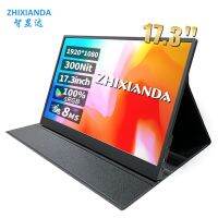 Zhianda 17.3นิ้ว1080P แบบพกพาหน้าจอเกม TFT คอมพิวเตอร์ภายนอกหน้าจอที่สอง Type-C Mini-HDMI สำหรับพีซี MAC Xbox PS4 5