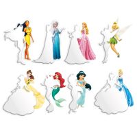 Disney Shape Transparent Acrylic Keychain Blank Clear Acrylic Sheet DIY Create Handmade Earring Key Chain Arts Craft Supplies Exercise Bands