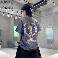 FORHERFORHIM เสื้อยืดแขนสั้นสำหรับเด็ก,ผ้าฝ้ายแขนสั้นขนาดใหญ่สำหรับฤดูร้อนของเด็กผู้ชายสไตล์ต่างประเทศใหม่สำหรับเด็กสไตล์ฮ่องกงลำลองแขนสามส่วน FH3756