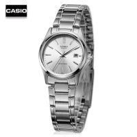 Velashop นาฬิกาข้อมือผู้หญิงคาสิโอ Casio  สายสเตนเลสสีเงิน หน้าปัดสีเงิน รุ่น LTP-1183A-7ADF, LTP-1183A-7A, LTP-1183A