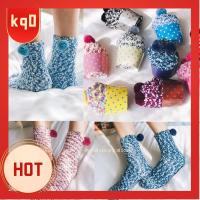 KQ0 Cute Elastic Soft Coral Velvet Knited Hosiery Winter Warm Floor Socks