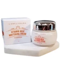 ? LABELYOUNG Vitamin Milk Whtening Cream (ครีมหน้าสด). [ โปรโมชั่นพิเศษ!! รีบซื้อก่อนของหมด!! ]