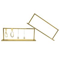 Metal Earring Show Stand Gold Color Luxury Jewelry Ring Holder Rack Home Women Desk Decaration Organizer Shelf