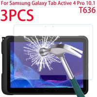 【รักอิเล็กตรอน】แท็บเล็ตกระจกเทมเปอร์ Samsung Galaxy Tab Active ปกป้องหน้าจอสำหรับ4 Pro 10.1นิ้วฟิล์มป้องกันแท็บเล็ต2022 T636 3แพ็ค