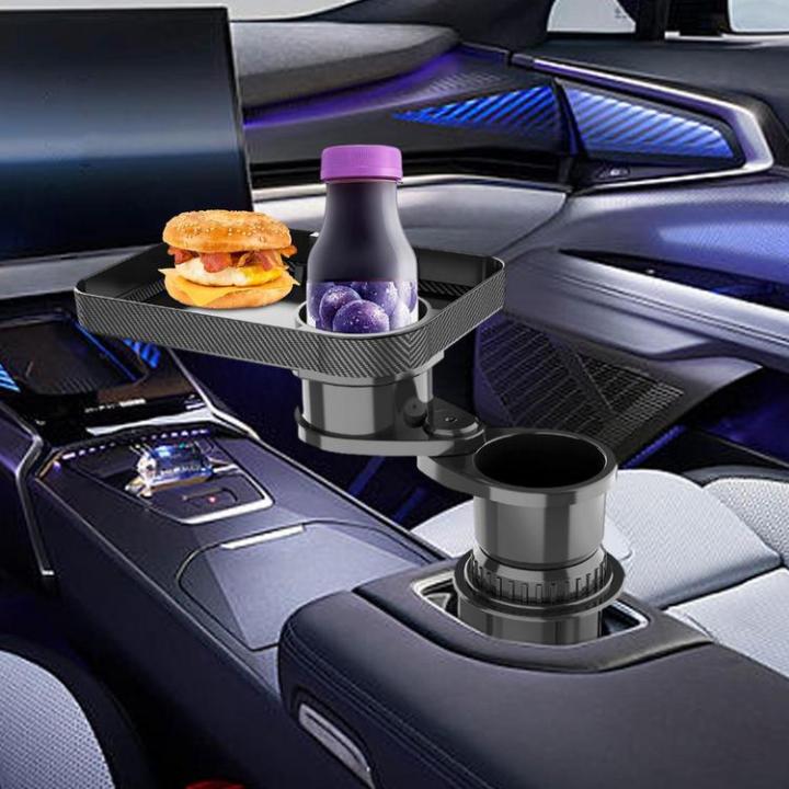 car-cup-tray-eating-drink-holder-table-tray-expander-anti-slip-rotatable-car-food-table-tray-cup-holder-for-smartphones-beverages-original