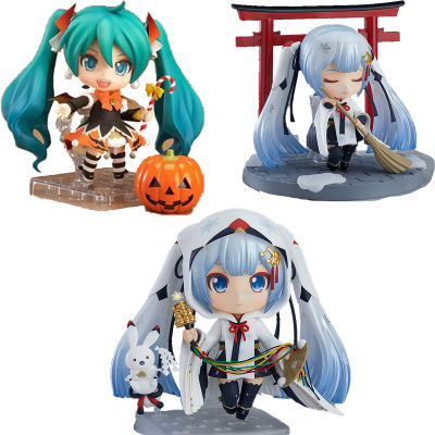 Anime Hatsune Miku Q version can change face doll Figure desk decoration children collectible toys birthday Christmas gifts