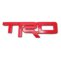 โลโก้ "TRD" size L สูง 7.5เซน สีแดง 1ชิ้น Toyota Hilux Revo, Rocco 2,4ประตู ปี2014-2018 ขนาด25.5cm*7.5cm*1.2cm มีบริการเก็บเงินปลายทาง Logo Emblem