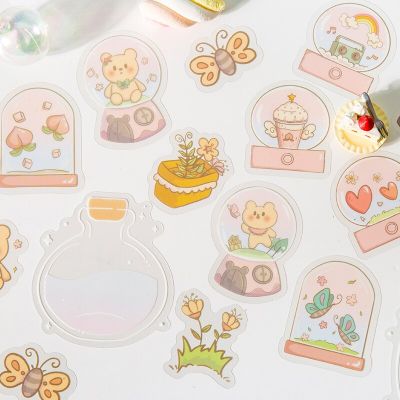 30 Pieces /Pack Dream Crystal Ball Series Cartoon Animals Hand Account DIY Journal Decoration Stickers