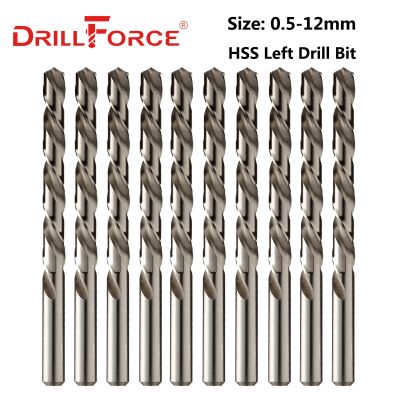 Drillforce 10ชิ้น0.5มม.-12มม. Bits HSS สว่านปากกา M2ดอกสว่านเกลียวย้อนกลับ (0.5/1.5/2/2) 5/3/4/4 5/5/5 5/6/7/8/9/10/11/12มม.)