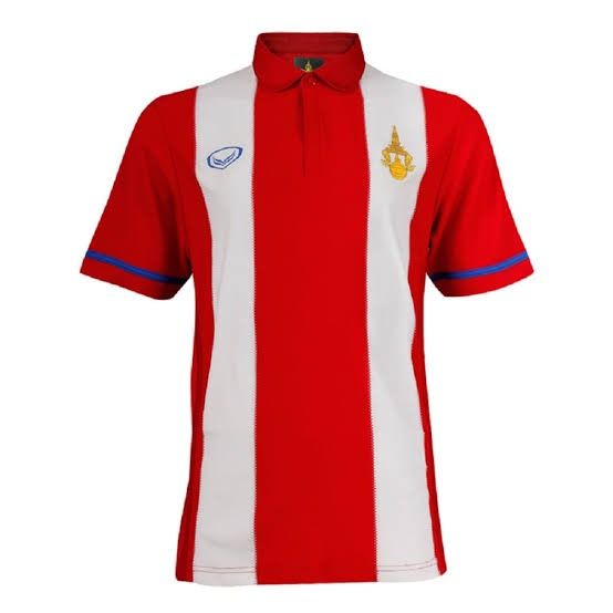 grand-sport-เสื้อฟุตบอลทีมชาติไทย-เสื้อย้อนยุคสีแดงสลับขาว-เสื้อแฟนบอล-ของแท้-พร้อมส่ง