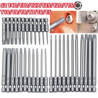 12pcs Security Bit Set Tamper Proof Screwdriver Drill Bit Screw Driver Bits Torx Flat Head 1/4" Hex Driver Bits Drills  Drivers