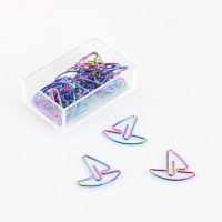 TUTU Metal sailing boat Shape Paper Clips rainbow Color Funny Kawaii Bookmark Office School Stationery Marking Clips H0156