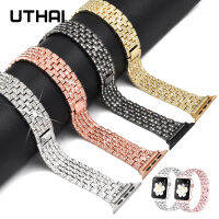 UTHAI P70 Watch for Men 44mm 38mm 40mm 42mm Series 7 Smart Watch bands celet Stainless Steel Strap With Diamond