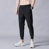 【COD &amp; Ready stock 】M-5XL Thin Elastic Quick-Drying Ice Silk Jogger Pants Casual Sports Pants