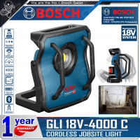 BOSCH ไฟฉาย ไฟสปอร์ตไลท์ LED ไร้สาย 18V (4000 ลูเมน) รุ่น GLI18V-4000C ++เฉพาะตัวเครื่อง ไม่รวมแบตเตอรี่++