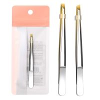 ✾◙  Stainless Steel Flat/Slant Tip Multifunction Tweezer Eyebrow Tweezer Face Hair Removal Make Up Tool False Eyelashes Tweezer Tool