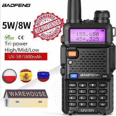 Baofeng UV-5R 8W True High Power 8/5W Powerful Walkie Talkie Long Range 16km Dual Band Two Way Radio CB Portable UV5R HuntingElectrical Circuitry Part