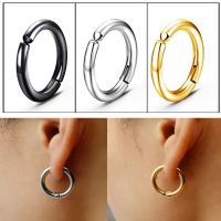 Pair Unisex Punk Minimalist Rock Hoop Non Piercing Earring Fake Ear Ring Clip Earrings Gift For Friend Lover Jewelry Accessories