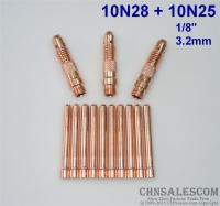 CHNsalescom 13ชิ้น10N28 Collet ร่างกายและ10N25 Collet Tig เชื่อม3.2มิลลิเมตร1/8"