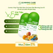 Che tên SP Combo 2 Hộp Thảo Mộc Giảm Cân Green Diet Slimming Care X5 - Hộp