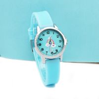 【July】 Student cute childrens rainbow watch girl digital dial silicone fashion a generation of quartz