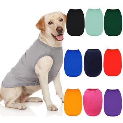 Dog Shirt For Medium Large Dogs Blank Clothes Cotton Dog T-Shirts Apparel Shirts Soft Dry Breathable Pet Sleeveless Vest T-Shirt