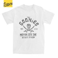 Novelty The Goonies Never Say Die Skull T Shirts Men Crewneck Pure Cotton T Shirt Short Sleeve Tees Birthday Gift Clothing XS-6XL