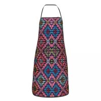 Traditional Palestinian Tatreez Embroidery Bib Apron Adult Women Men Chef Tablier Cuisine for Cooking Kitchen Palestine Painting