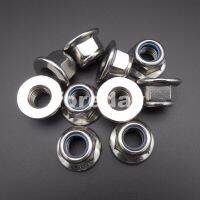 10PCS X 304 Stainless Carbon Steel M12 Nylon Insert Hex Flange Lock Nuts A2 1.75 Pitch Hexagon Nuts 12MM 10PCS/LOT HQ * BT964X10 Nails  Screws Fastene