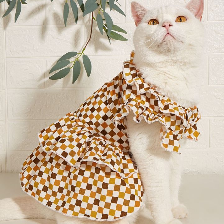 ชุดกระโปรงแมว-ชุดหมา-ชุดสัตว์เลี้ยง-เสื้อหมา-เสื้อแมว-เดรสหมา-เดรสแมว-printing-fabric-pet-dress