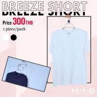 MIG Breeze short เสื้อยืดเเขนสั้น กระดุมหน้า