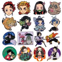 Japanese Anime Pins Demon Slayer Backpacks Badges Manga kimetu no yaiba Enamel Pin Brooch Accessories Jewelry Gift for Fans