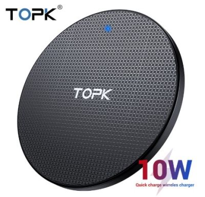 TOPK อุปกรณ์ชาร์จแบบไร้สาย 10 W Fast Charging Pad