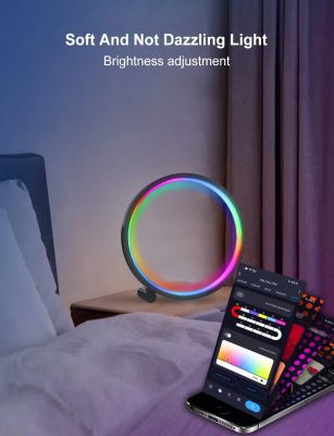 แอพพ์บลูทูธอัจฉริยะโคมไฟตั้งโต๊ะสร้างสรรค์ RGB Phantom โคมไฟสร้างบรรยากาศตั้งโต๊ะโคมไฟตั้งโต๊ะภาษาศาสตร์