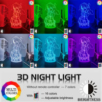 3d Led Lamp Anime High School DxD Xenovia Quarta for Bedroom Decorative Nightlight Birthday Gift Acrylic Led Night Light