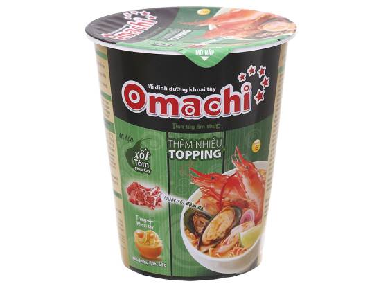 Mì omachi dinh dưỡng xốt tôm chua cay ly 68g - ảnh sản phẩm 1