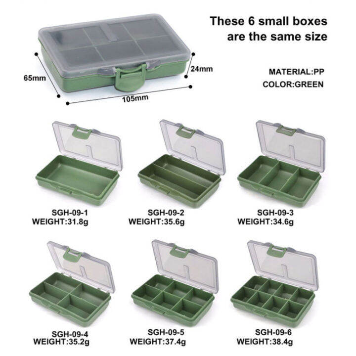 อุปกรณ์ตกปลากล่องเก็บของ1-2-3-4-6-8ช่องตัวจัดระเบียบความจุขนาดใหญ่ภาชนะอุปกรณ์ตกปลา