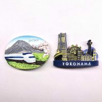 ❉ 3D Resin Refrigerator Stickers Japan Yokohama Railway Tourist Attractions Fridge Magnets Souvenir Home Decoration Accessories