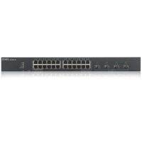 ZyXEL  28 Port PoE Switch, 24x Gigabit PoE and 4x10G SFP+, 375 Watt PoE Layer 2 (XGS1930-28HP)