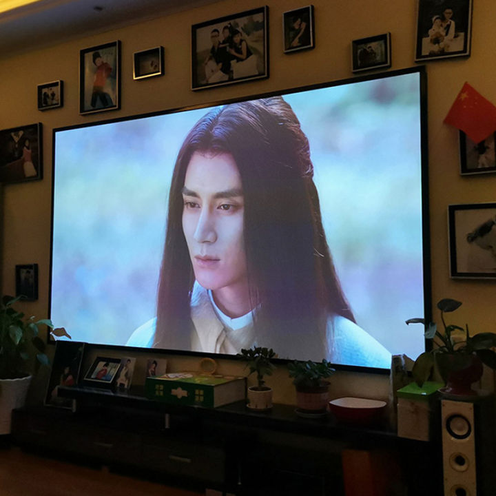 จอฉายโปรเจกเตอ-simple-screen-100-inch-projection-cloth-foldable-not-easy-to-wrinkle-home-projector-screen-cloth