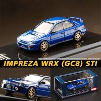 Hoy Japan 1:64อิมเพรสซ่าเอสทีไอ Subaru WRX GC8แรลลี่อัลลอย Diorama โมเดลรถยนต์คอลเลกชันของเล่นในสต็อกขนาดเล็ก