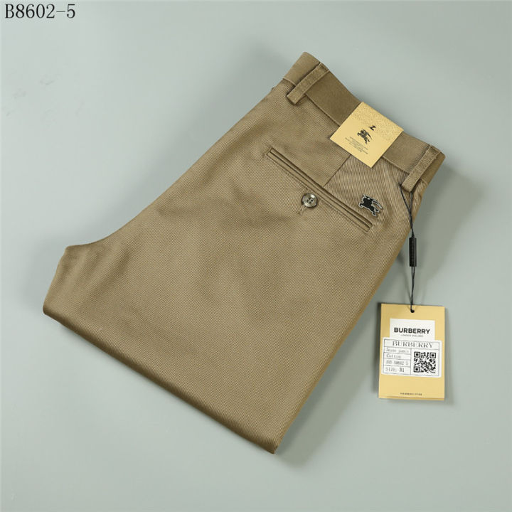 NEW ARRIVALS】Men's Trousers Burberry Men's Jeans Classic Men's Straight Cut  Pants Comfortable Versatile High Quality Men's Trousers | Lazada