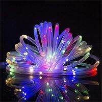 Led Tube Rope String Lights Solar/USB Outdoor Waterproof Fairy Lights 8 Modes Remote Control Lamp Strip Garden Decor Floodlights