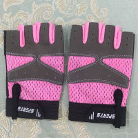 【cw】 Childrens Half Finger s Outdoor Sports Cycling Non-Slip Breathable Palm Protection Primary School Student Five Finger s ！